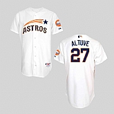 Houston Astros #27 Jose Altuve Mitchell And Ness White Stitched Jersey JiaSu,baseball caps,new era cap wholesale,wholesale hats